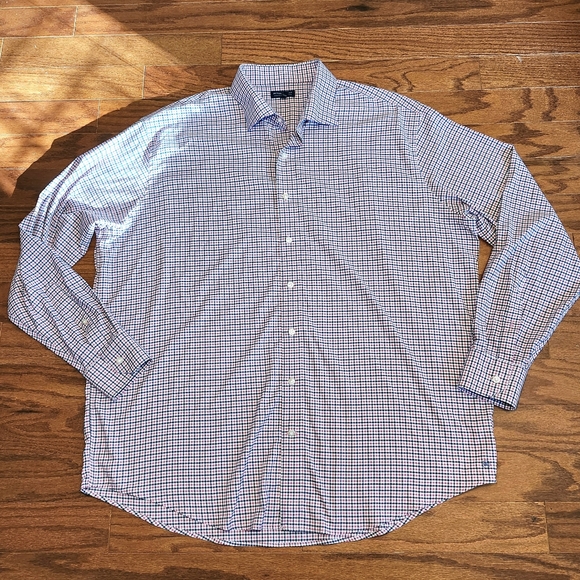 Peter Millar Crown Crafted Men's Checked Performance Button-Up Size‎ XXL - Picture 2 of 6